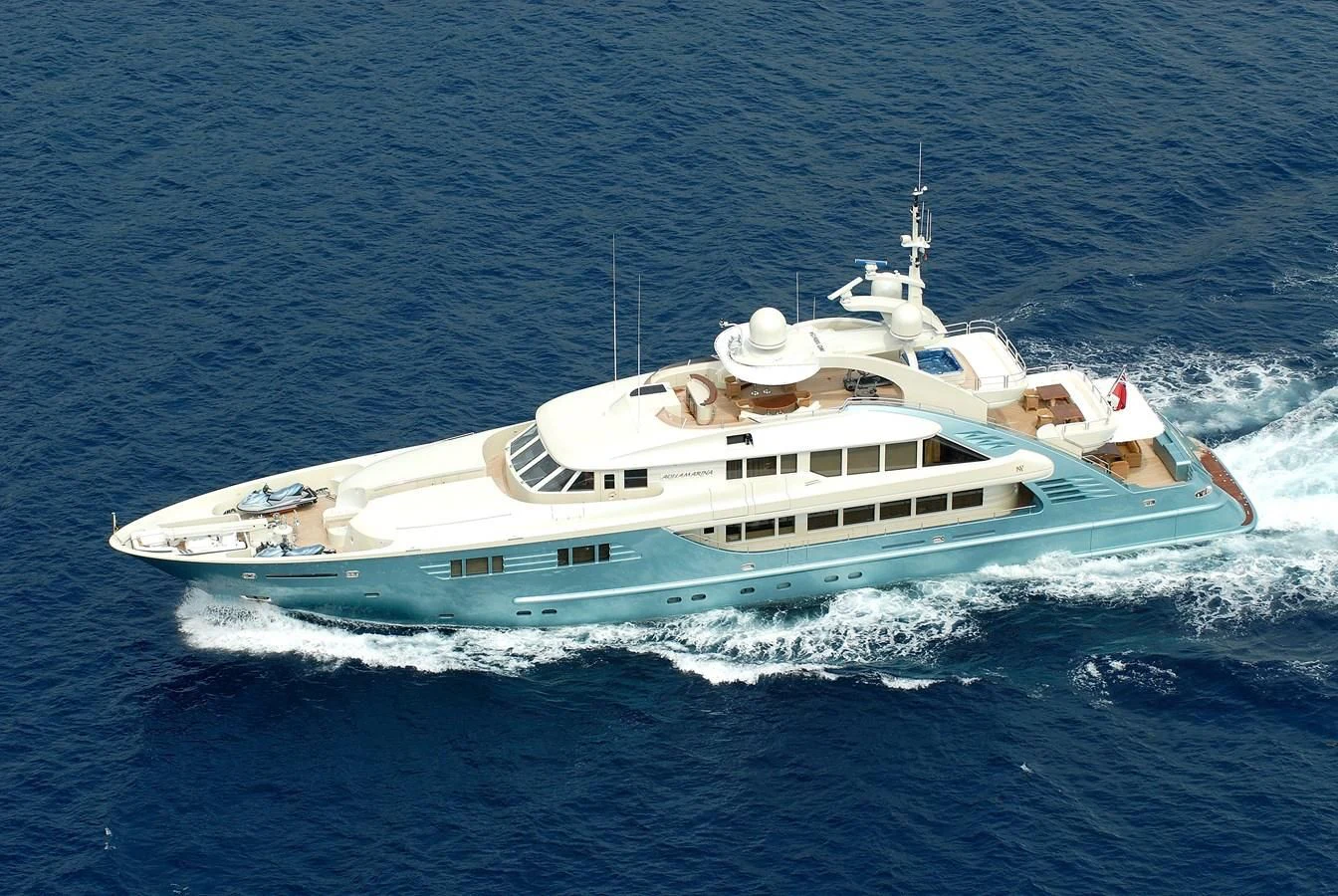 a boat in the water aboard AQUAMARINA Yacht for Sale