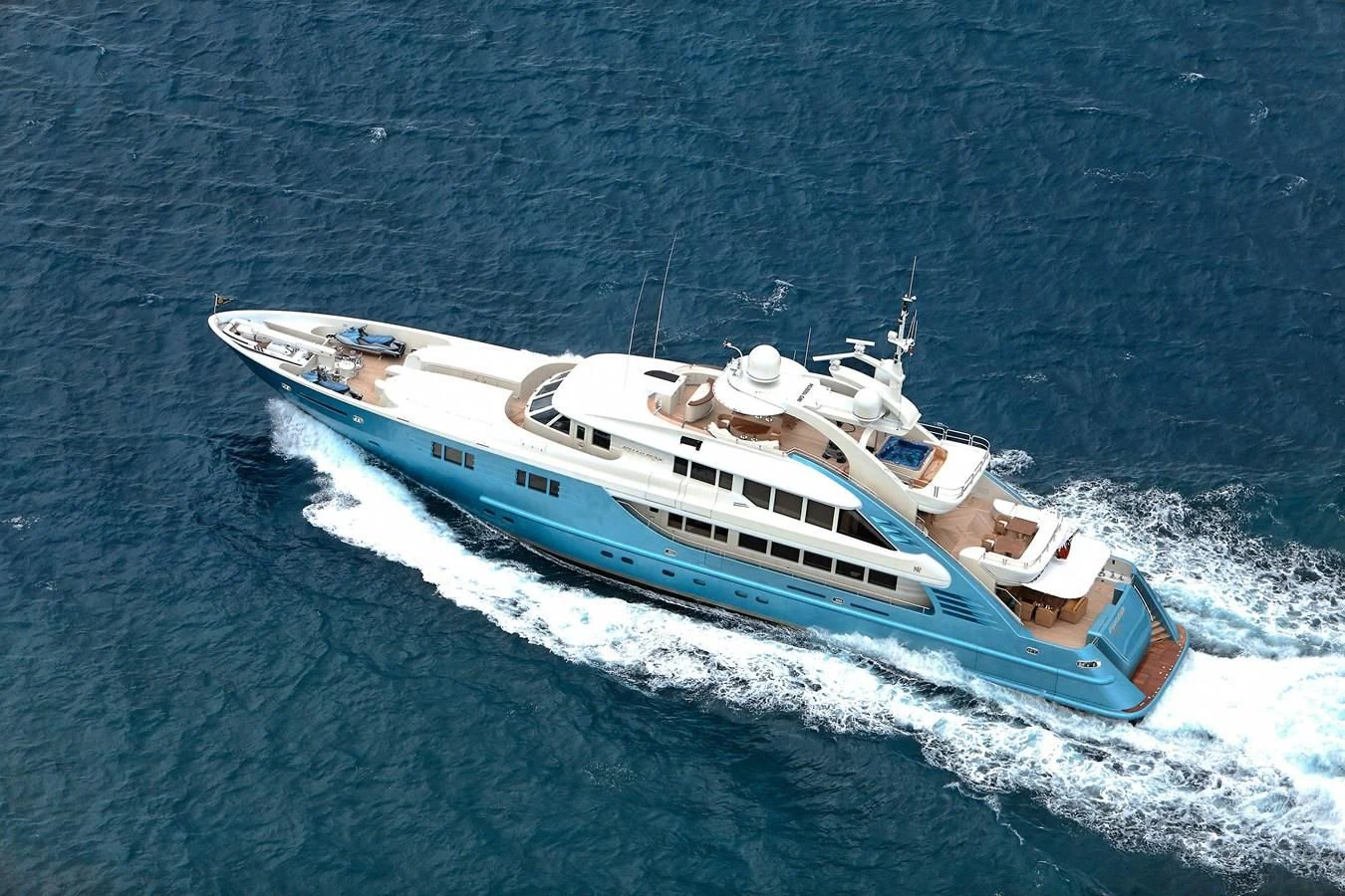 a boat on the water aboard AQUAMARINA Yacht for Sale