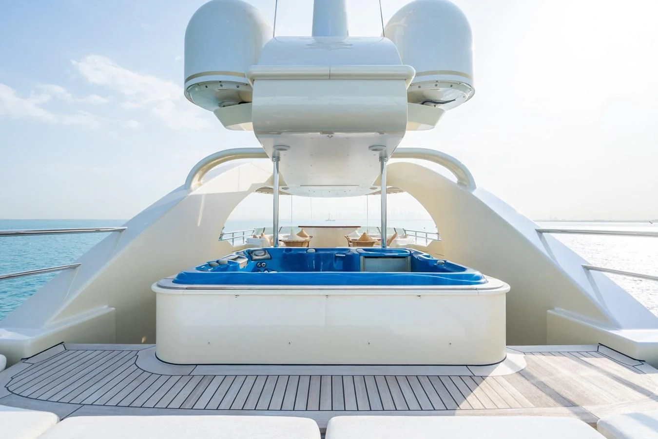 a close-up of a boat aboard AQUAMARINA Yacht for Sale