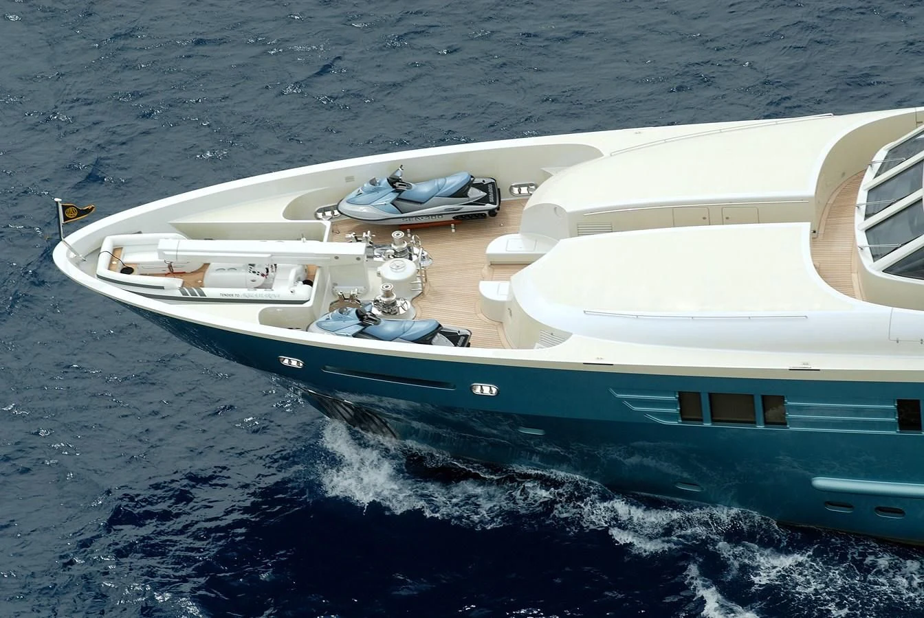 a boat on the water aboard AQUAMARINA Yacht for Sale