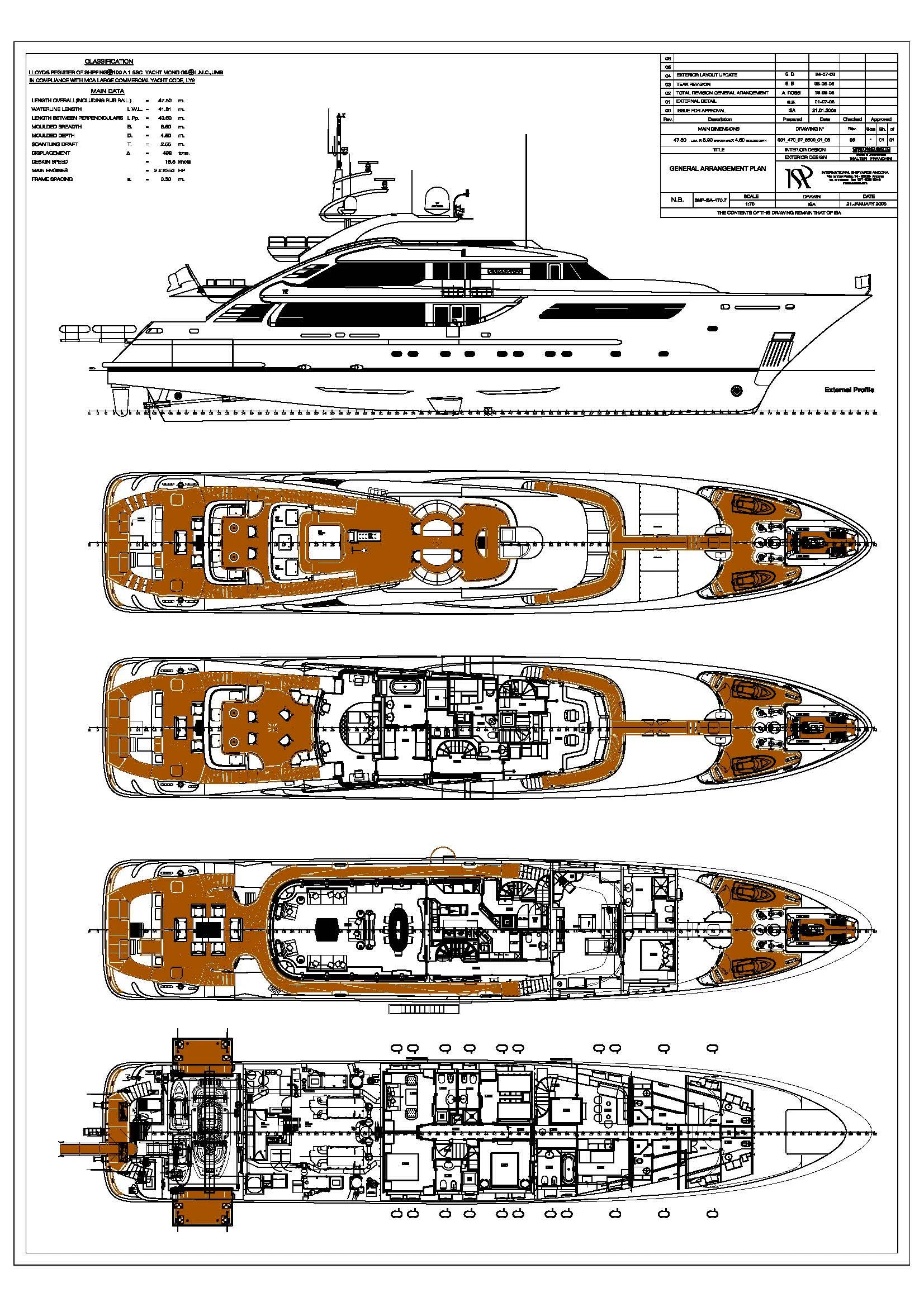 diagram, engineering drawing, schematic aboard AQUAMARINA Yacht for Sale