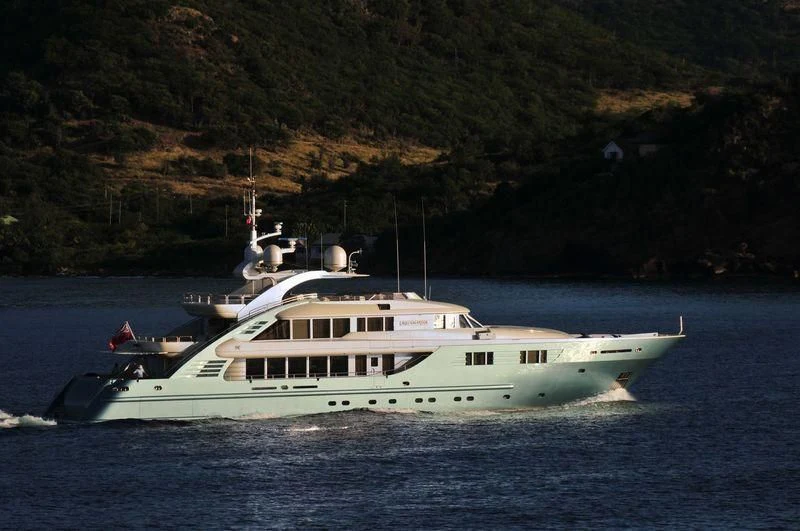 a boat on the water aboard AQUAMARINA Yacht for Sale