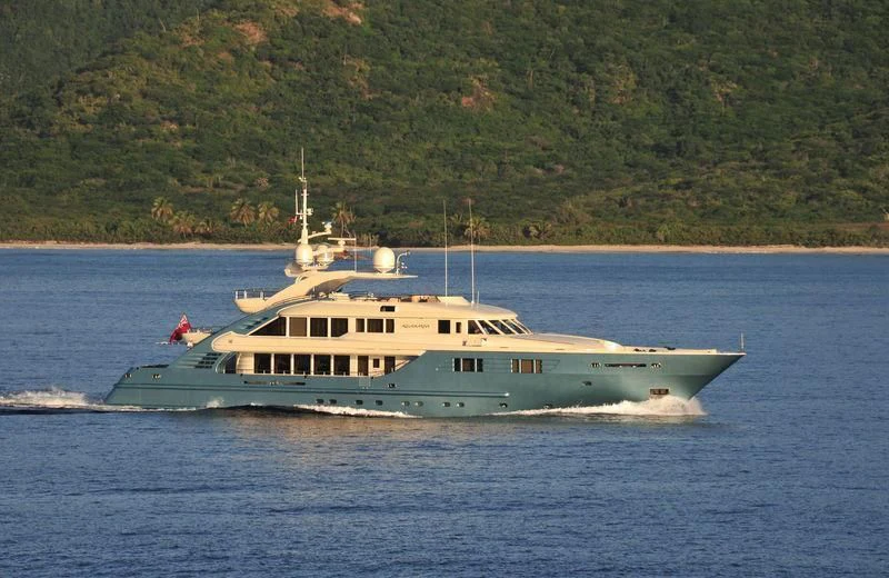 a boat on the water aboard AQUAMARINA Yacht for Sale