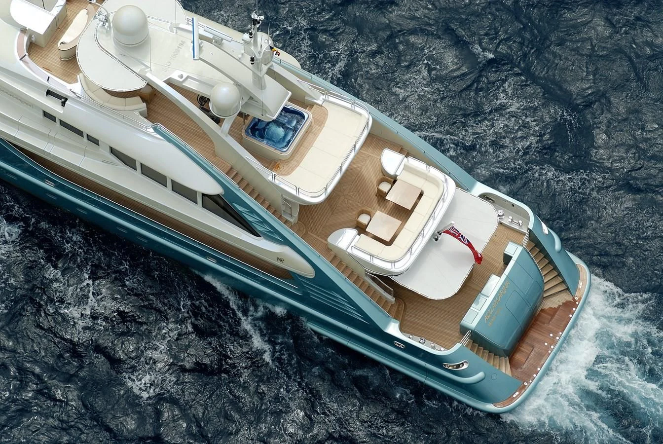a boat on the water aboard AQUAMARINA Yacht for Sale