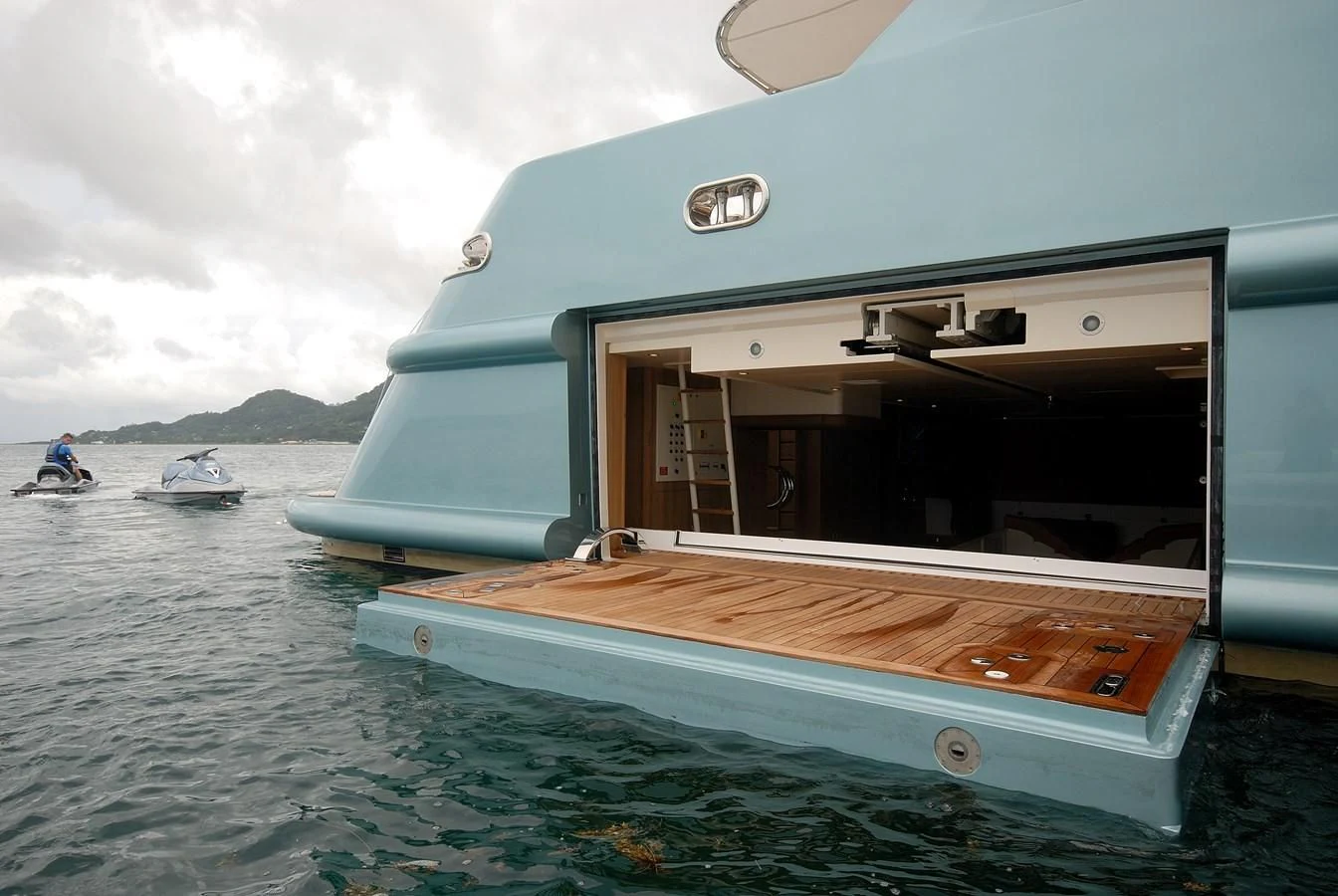 a boat on the water aboard AQUAMARINA Yacht for Sale