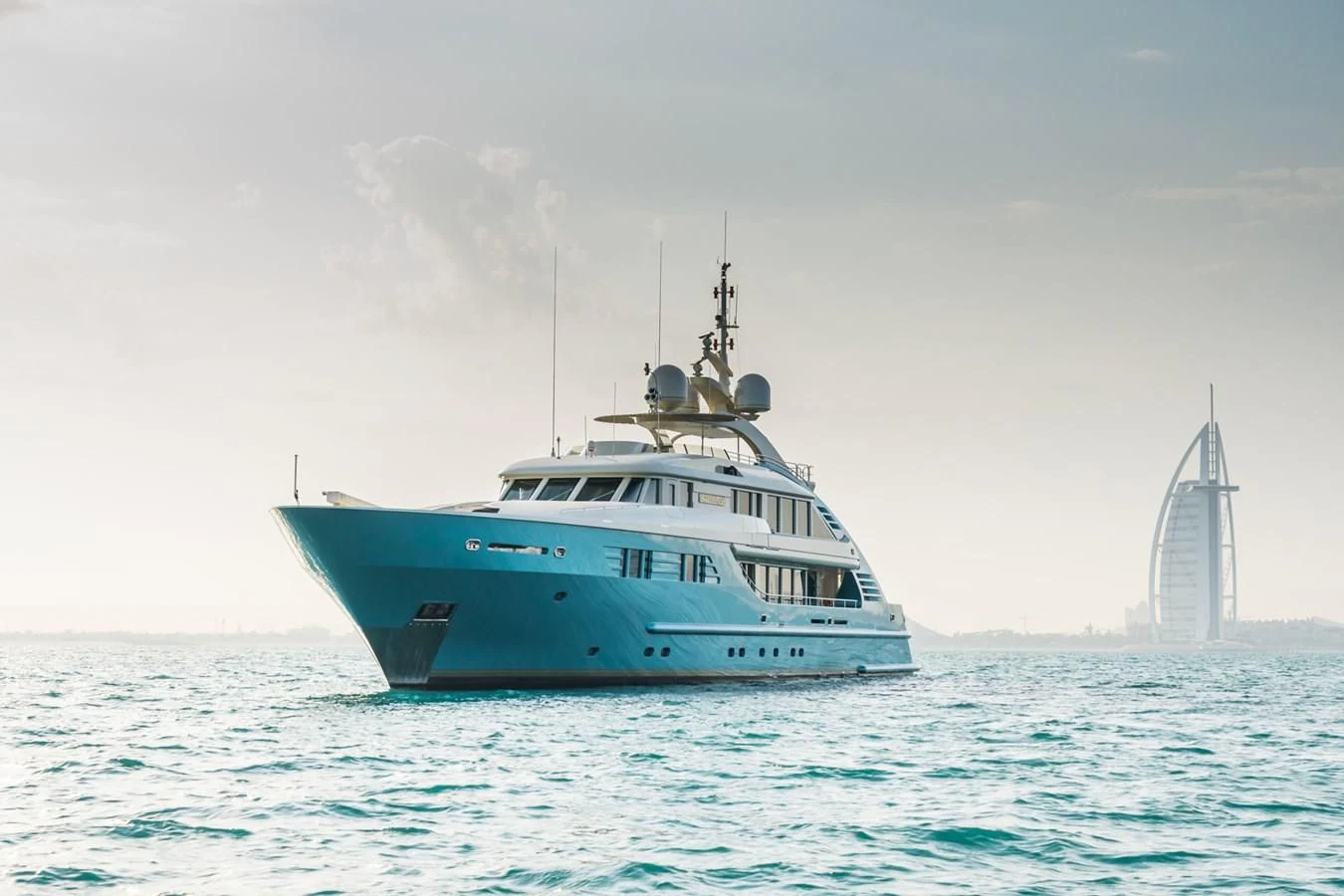 a boat in the water aboard AQUAMARINA Yacht for Sale