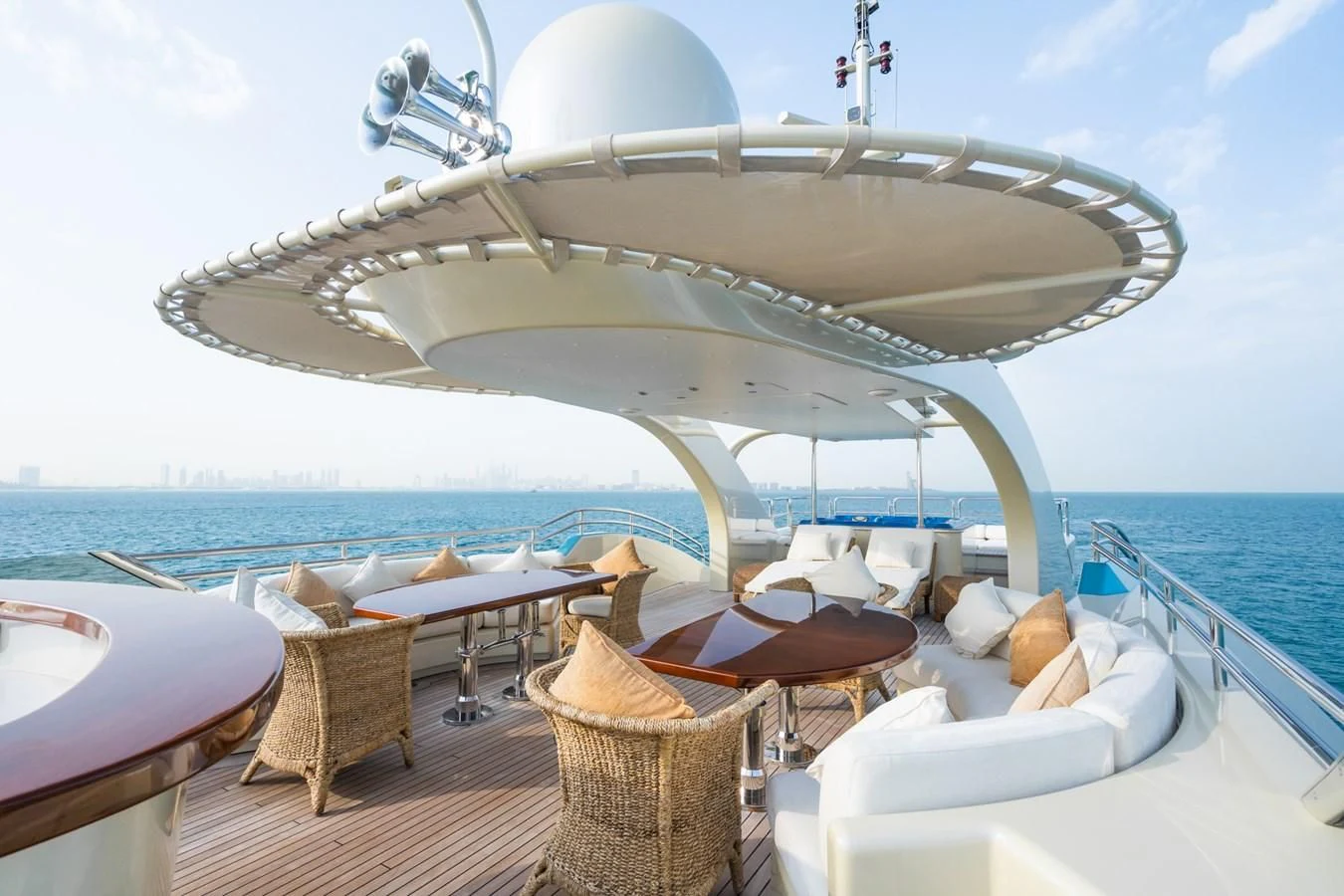 a cruise ship in the water aboard AQUAMARINA Yacht for Sale