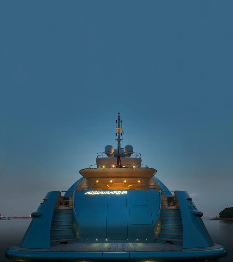 a large building with a dome roof aboard AQUAMARINA Yacht for Sale