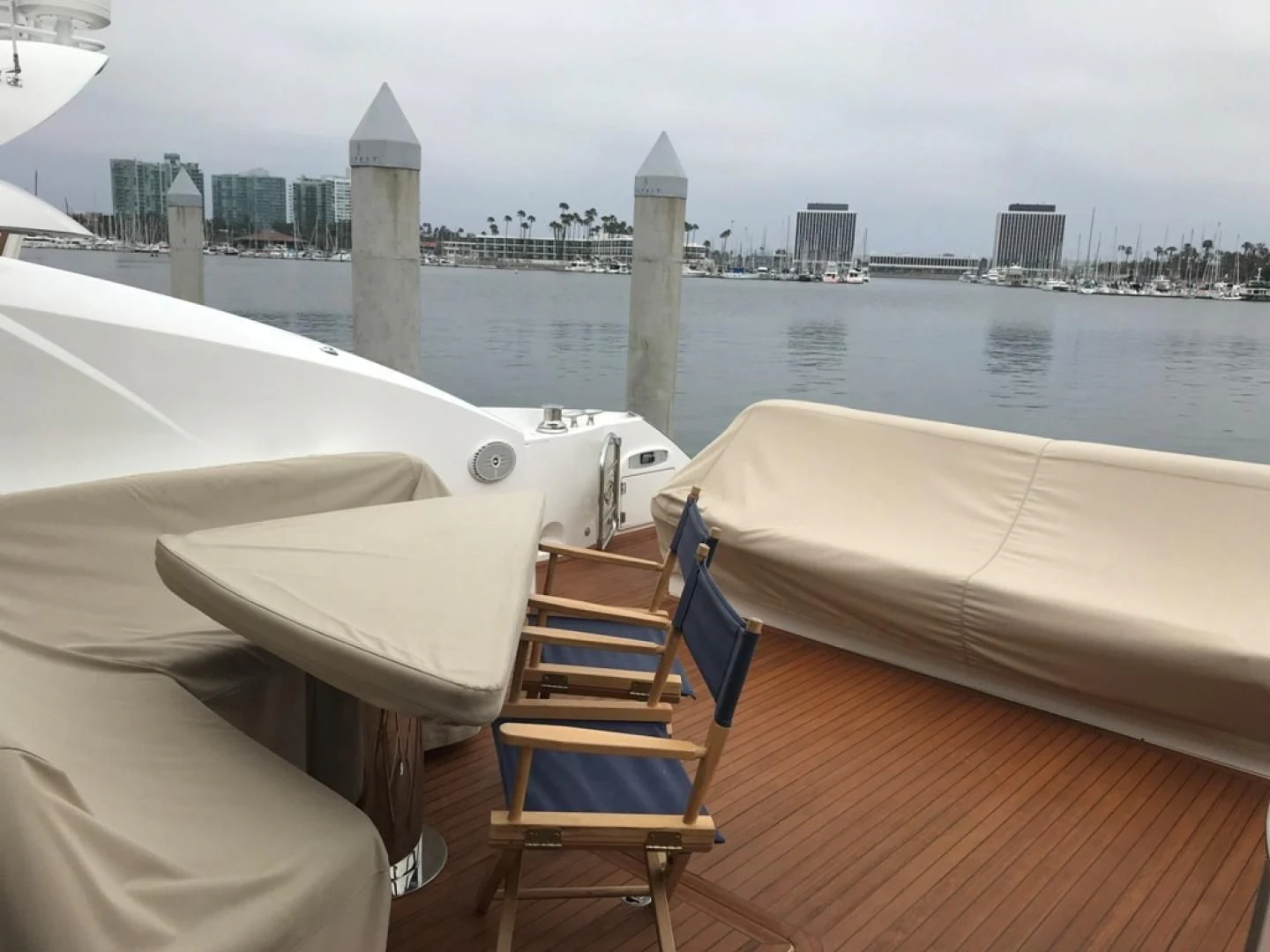 a boat on a deck aboard DAY DREAMER Yacht for Sale