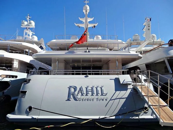 a large white ship aboard PERSEFONI I Yacht for Sale