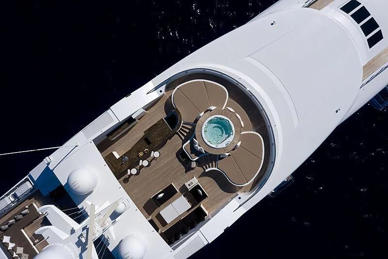 a satellite in space aboard PERSEFONI I Yacht for Sale