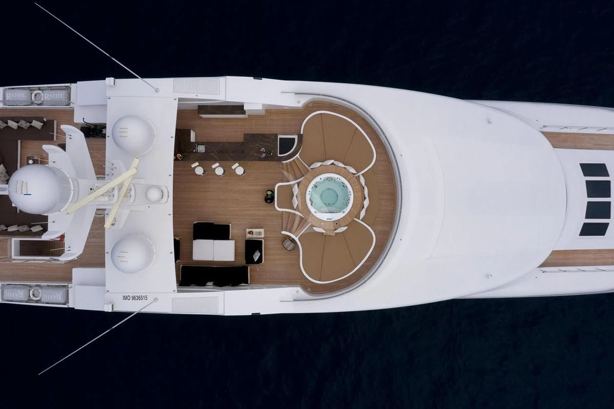 a close-up of a space ship aboard PERSEFONI I Yacht for Sale