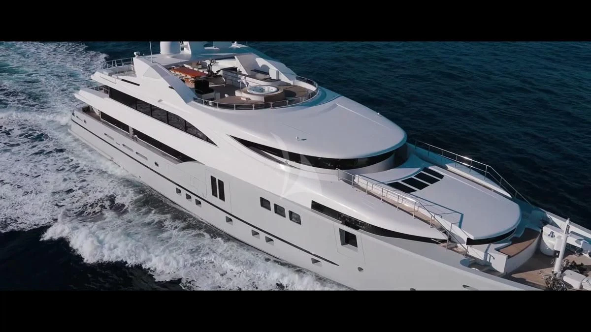 a white yacht on the water aboard PERSEFONI I Yacht for Sale