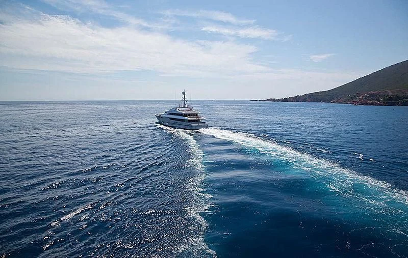 a boat on the water aboard PERSEFONI I Yacht for Sale