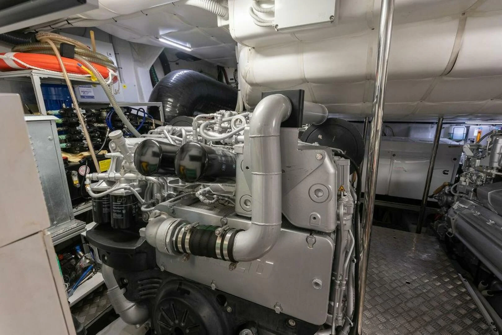 a machine inside a building aboard VIDI Yacht for Sale