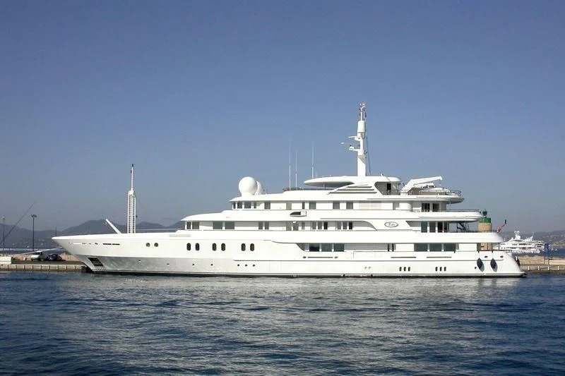 a white yacht in the water aboard TUEQ Yacht for Sale