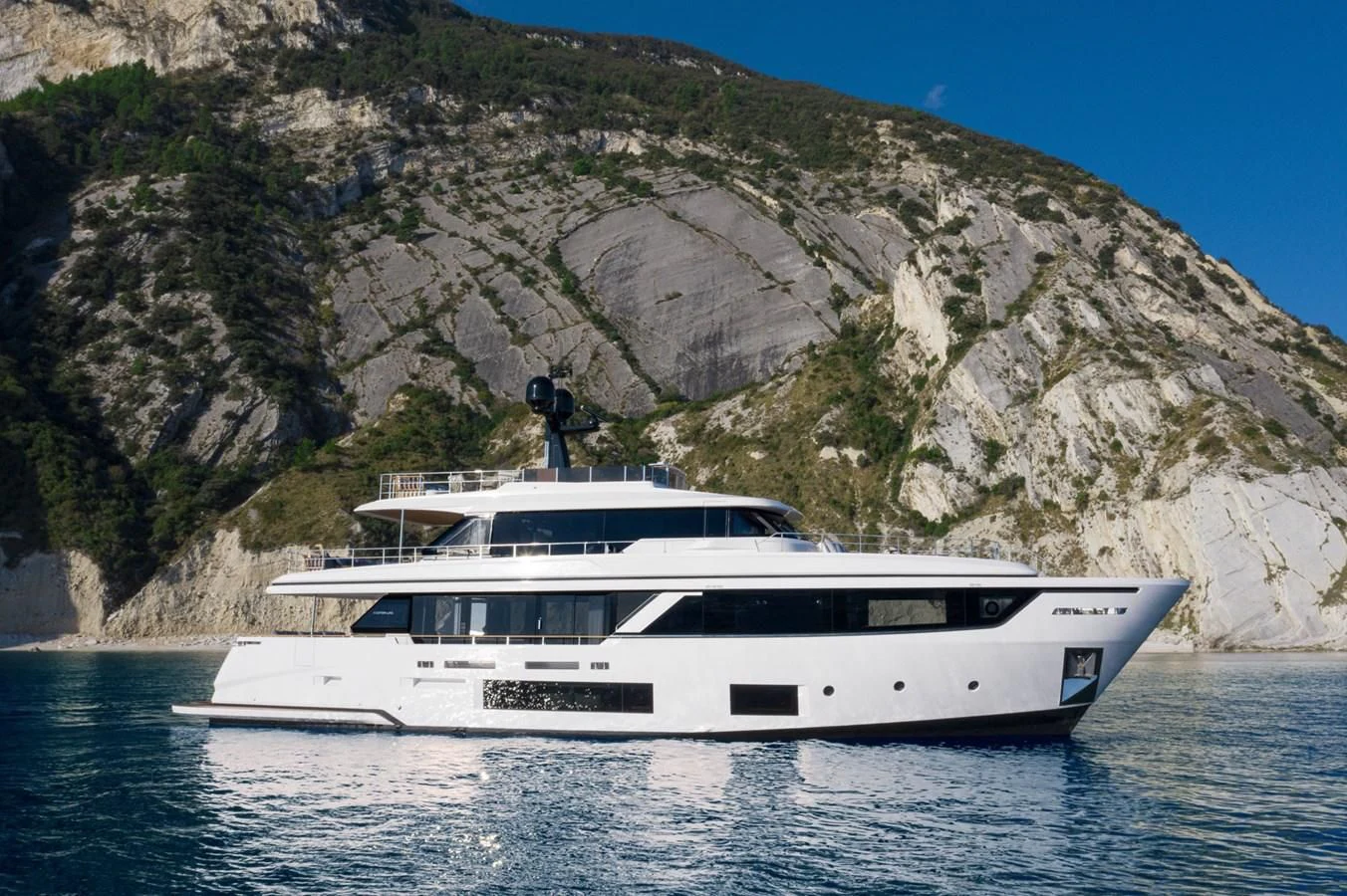 a boat in the water aboard UPSTREAM Yacht for Sale