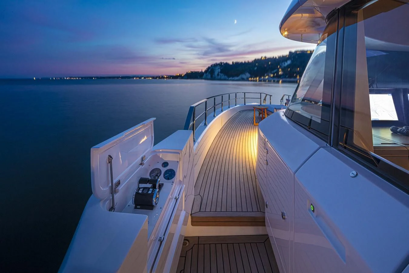 a boat on the water aboard UPSTREAM Yacht for Sale
