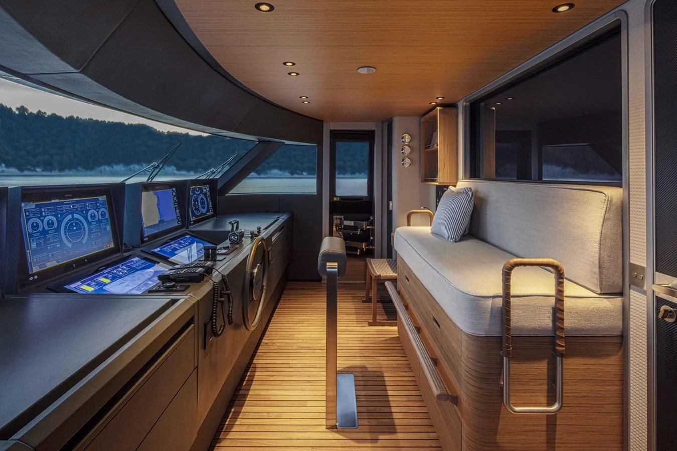 inside of a boat aboard UPSTREAM Yacht for Sale