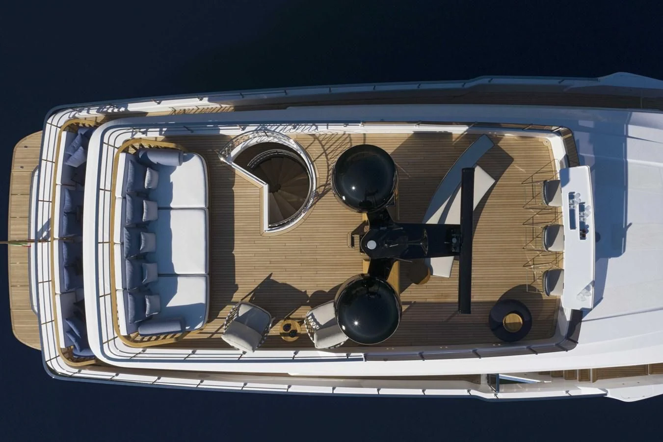 a close-up of a toy truck aboard UPSTREAM Yacht for Sale