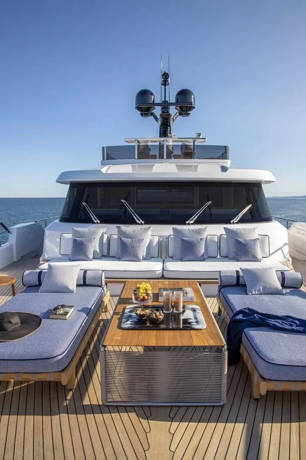 a boat on the water aboard UPSTREAM Yacht for Sale