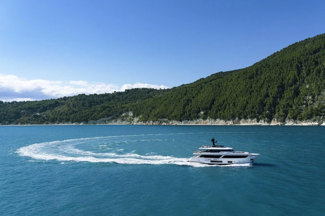a boat on the water aboard UPSTREAM Yacht for Sale