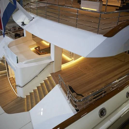 a model of a boat aboard HAMPSHIRE Yacht for Sale