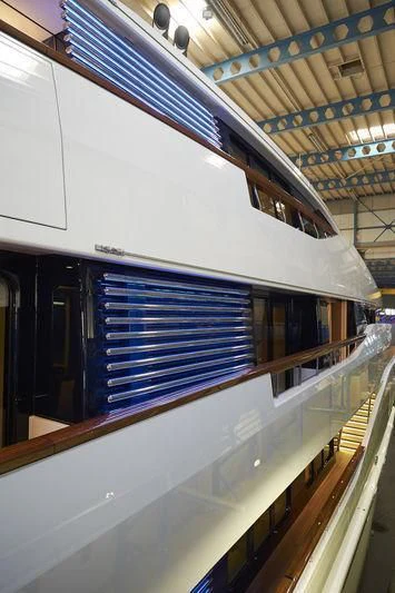 a train inside a building aboard HAMPSHIRE Yacht for Sale