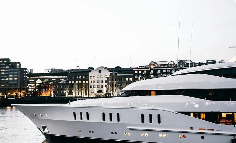 a boat in the water aboard HAMPSHIRE Yacht for Sale