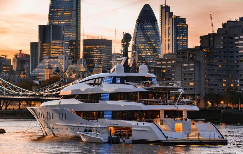 a boat on the water aboard HAMPSHIRE Yacht for Sale