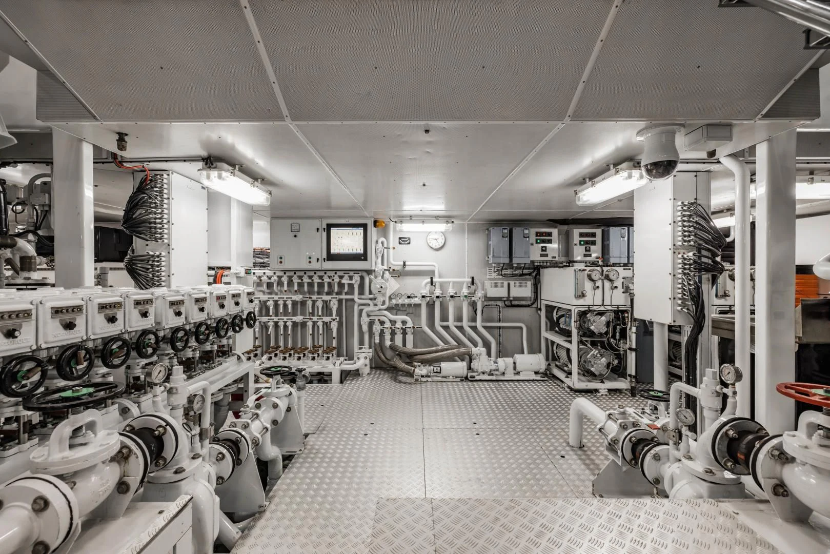 a room with machinery aboard LAUREL Yacht for Charter