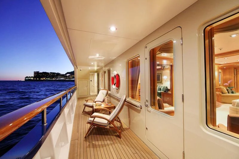 a boat on the water aboard LAUREL Yacht for Charter