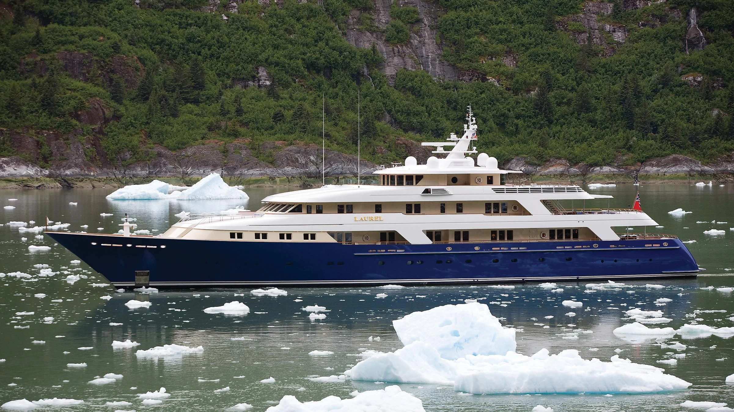 a boat in the water aboard LAUREL Yacht for Charter