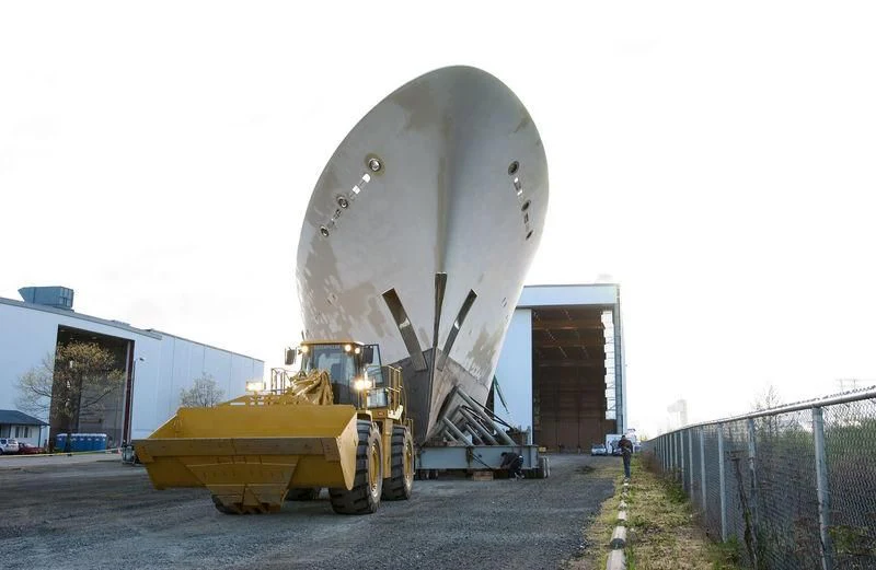 a large machine outside aboard LAUREL Yacht for Charter