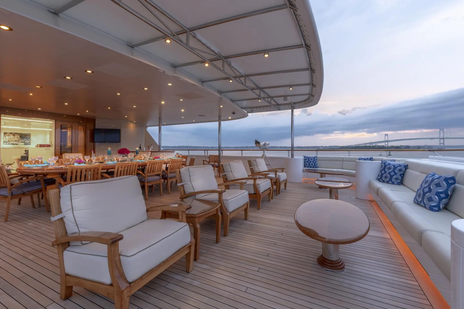 a boat on the water aboard LAUREL Yacht for Charter