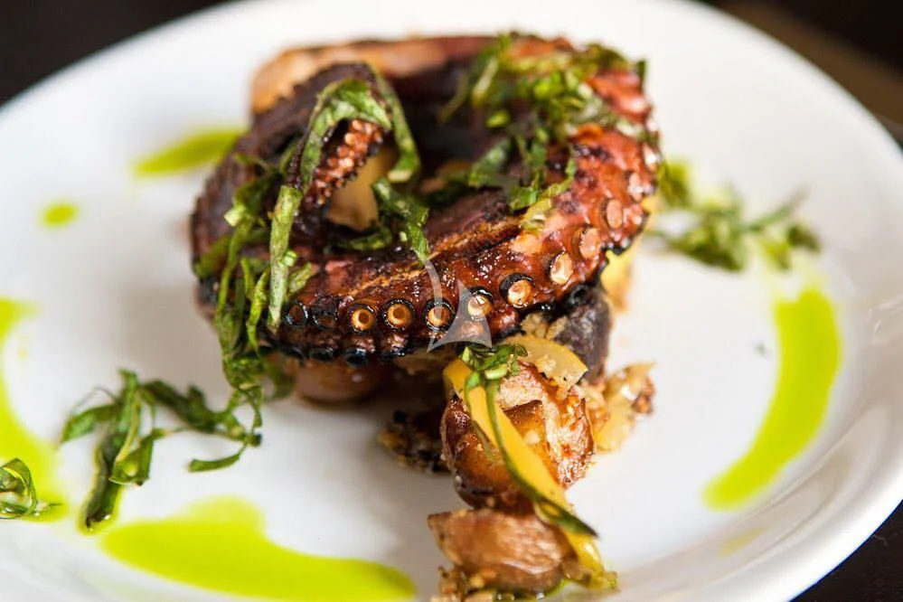 a plate of food aboard LAUREL Yacht for Charter