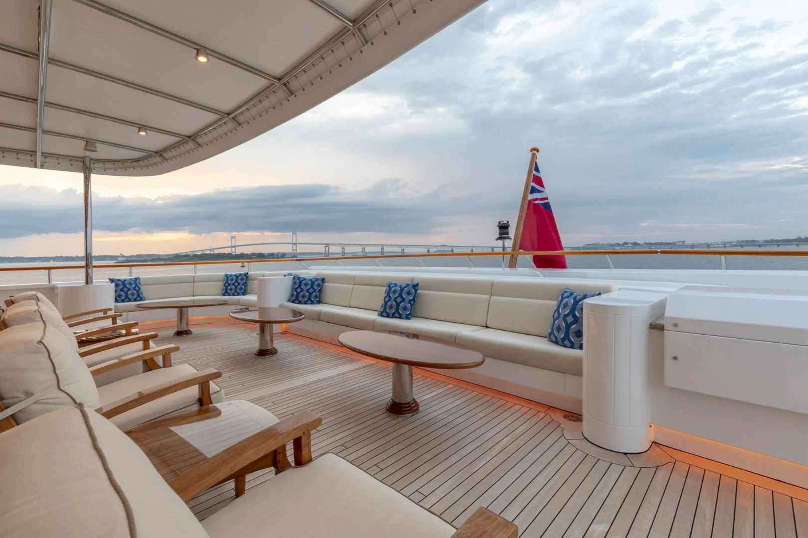 a boat on the water aboard LAUREL Yacht for Charter