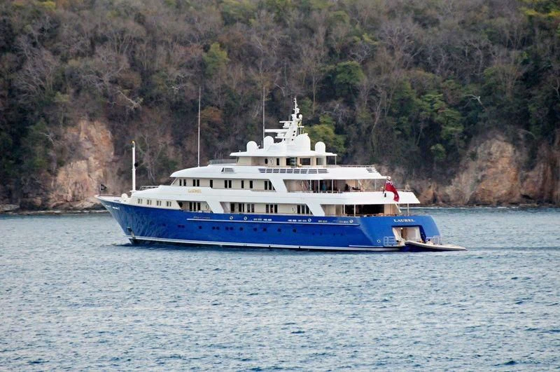 a boat on the water aboard LAUREL Yacht for Charter