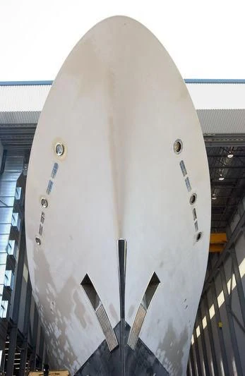 a large white clock aboard LAUREL Yacht for Charter