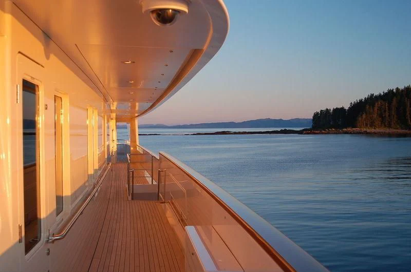 a deck on a boat aboard LAUREL Yacht for Charter