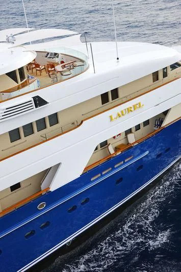 a boat in the water aboard LAUREL Yacht for Charter
