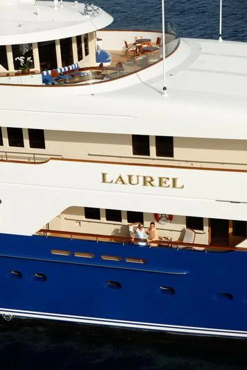 a boat with people on it aboard LAUREL Yacht for Charter