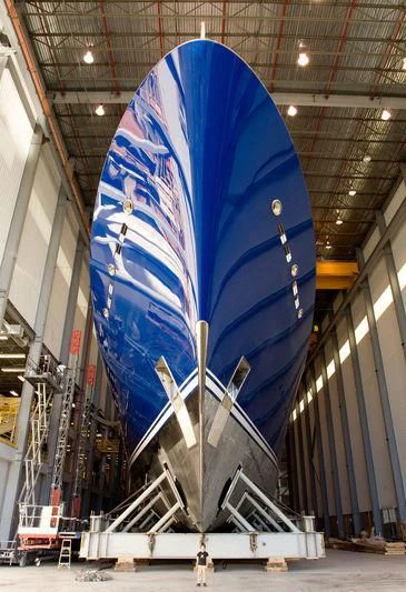 a large clock in a building aboard LAUREL Yacht for Charter