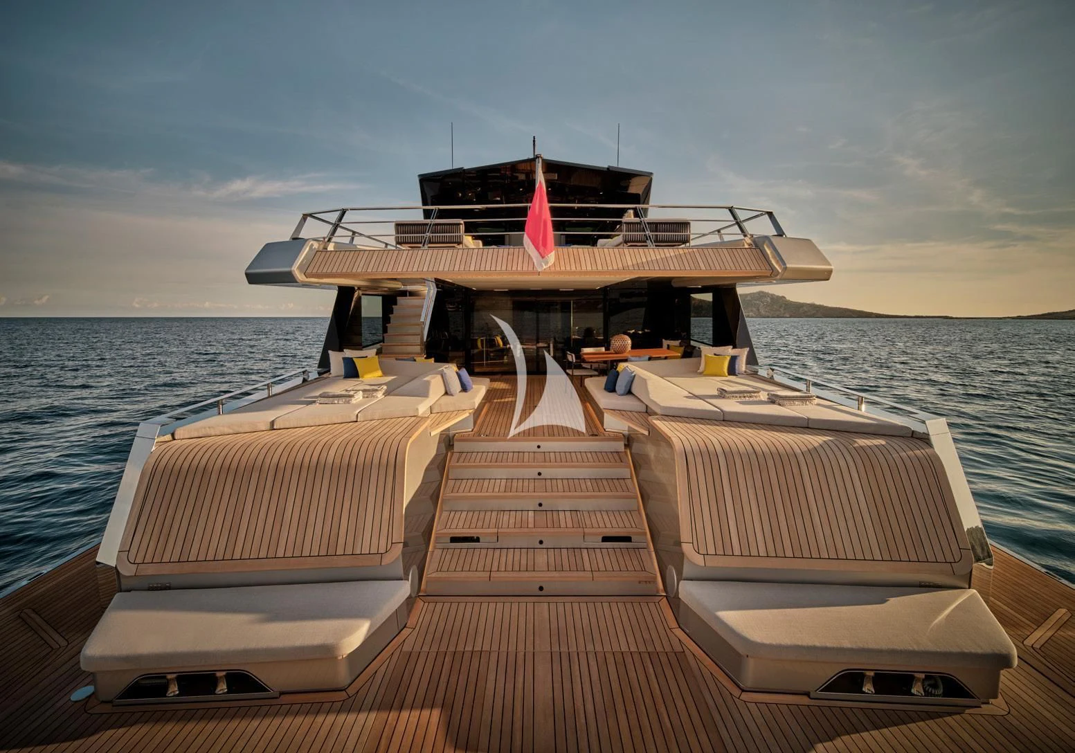 a boat on the water aboard BAD MUTHA Yacht for Sale