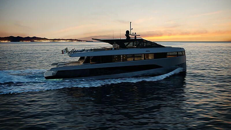 a boat in the water aboard BAD MUTHA Yacht for Sale