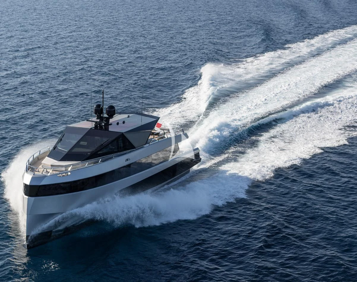 a boat on the water aboard BAD MUTHA Yacht for Sale