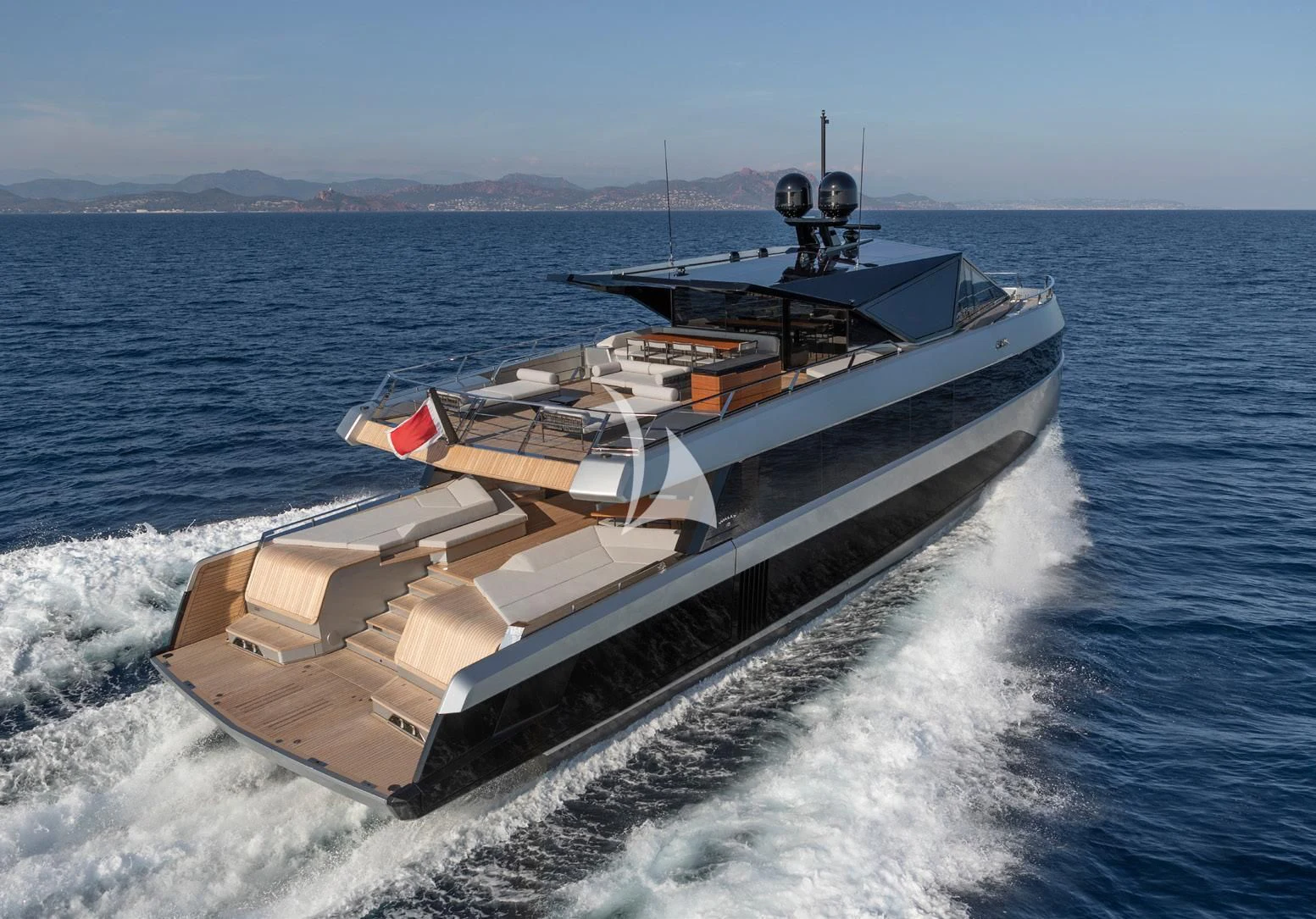 a boat on the water aboard BAD MUTHA Yacht for Sale