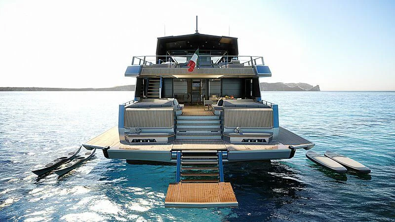 a boat on the water aboard BAD MUTHA Yacht for Sale