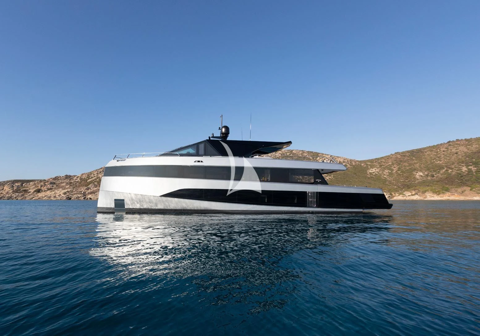 a boat on the water aboard BAD MUTHA Yacht for Sale