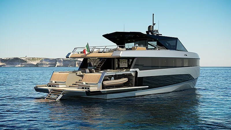 a boat in the water aboard BAD MUTHA Yacht for Sale